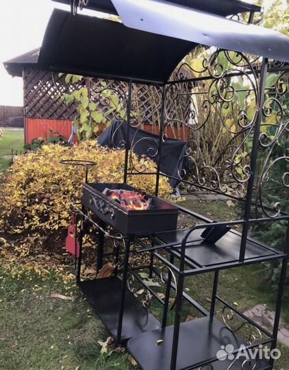 Мангал с крышей