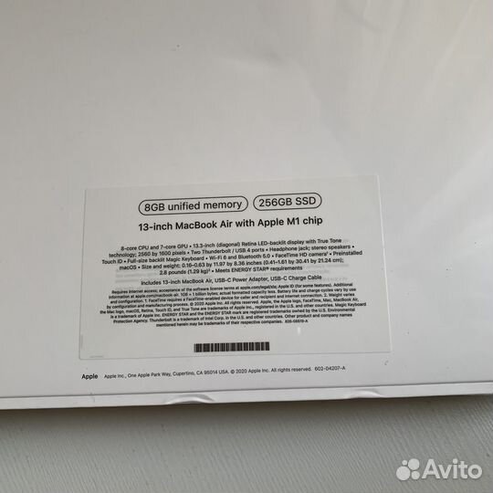 Новый Apple MacBook Air M1 256 space gray