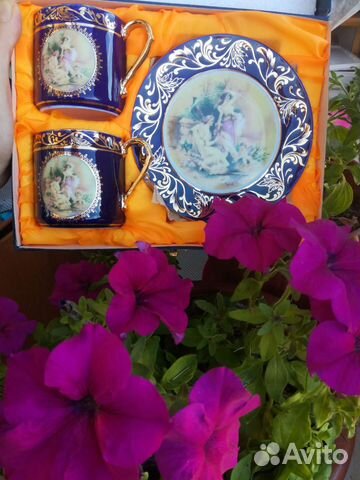 Кружка с блюдцем чайный кофейный сервиз