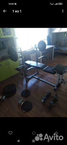 Штанга гриф блины скамья