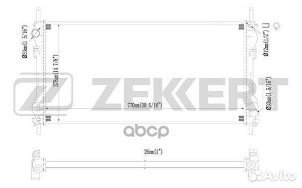 Радиатор охл. дв. Ford Transit VI 00- mk-1229 Z