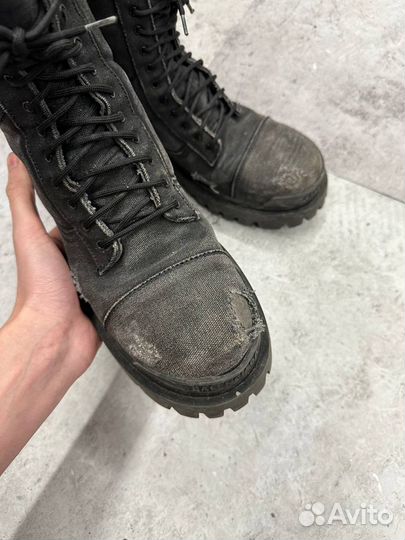 Balenciaga strike distressed boots