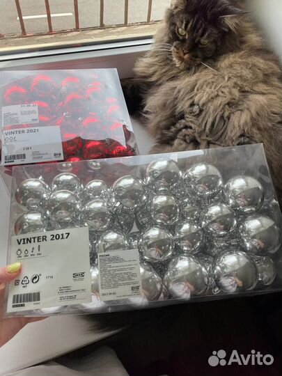 Пластиковые шары, ёлочные игрушки IKEA