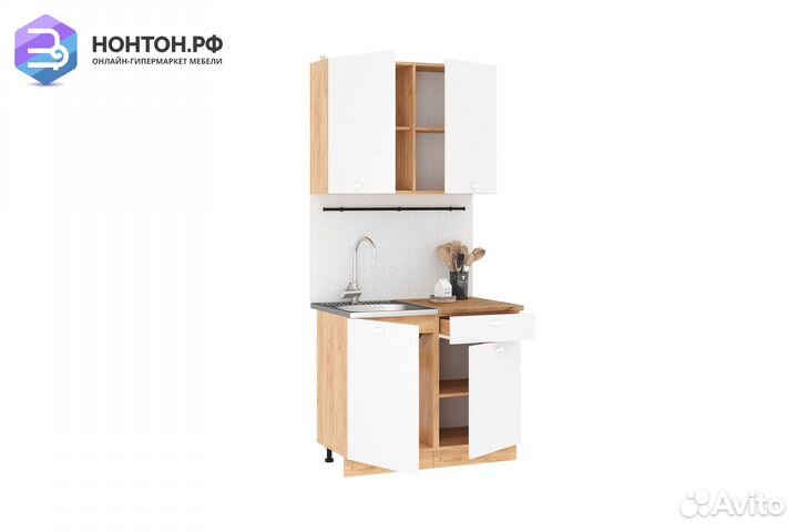 Кухня Дана 1.0 м дуб крафт золотой / белый