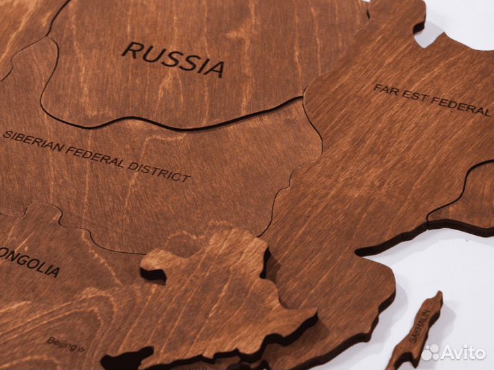 Деревянная карта мира с доставкой