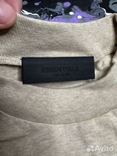 Fear of God Essentials LS Tee Gold Heather XL