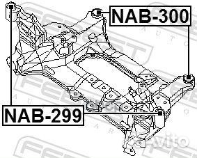 Сайлентблок подрамника переднийnissan primera P12