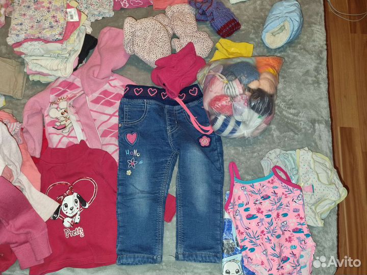 Детские вещи для девочек пакетом 1-3г