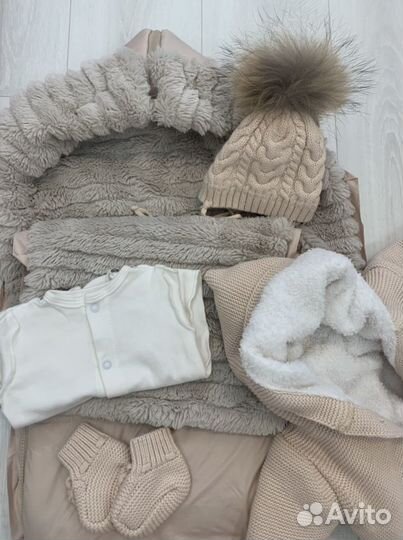 Конверт на выписку для девочки осень зима