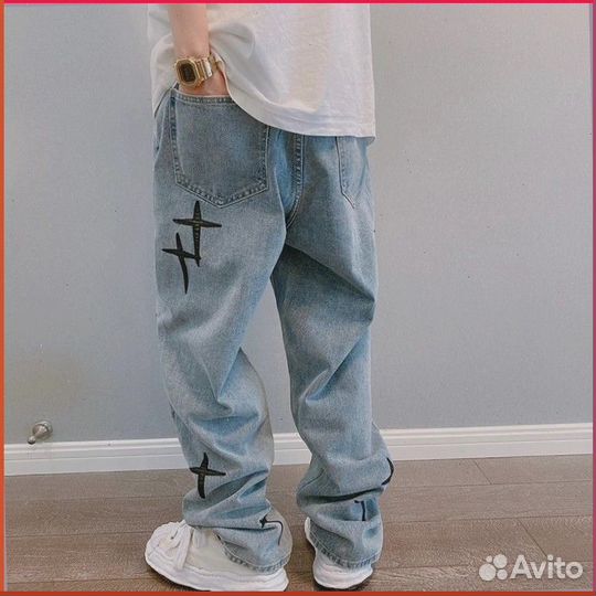 Штаны карго Y2K с крестами (Art: 26072)