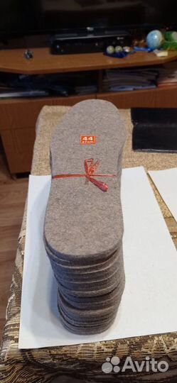 Стельки войлочные толстые7 мм, размер44, длина 27