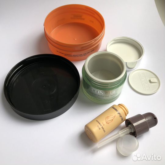 Пустые флаконы банки от крема, мыла, косметики