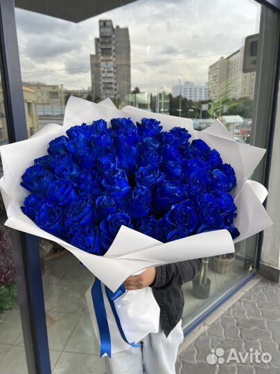 Розы / синие розы/ букет/ цветы/ гипсофила