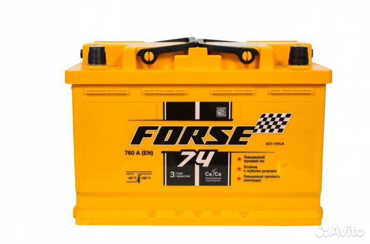 Аккумулятор 74Ah 760A forse