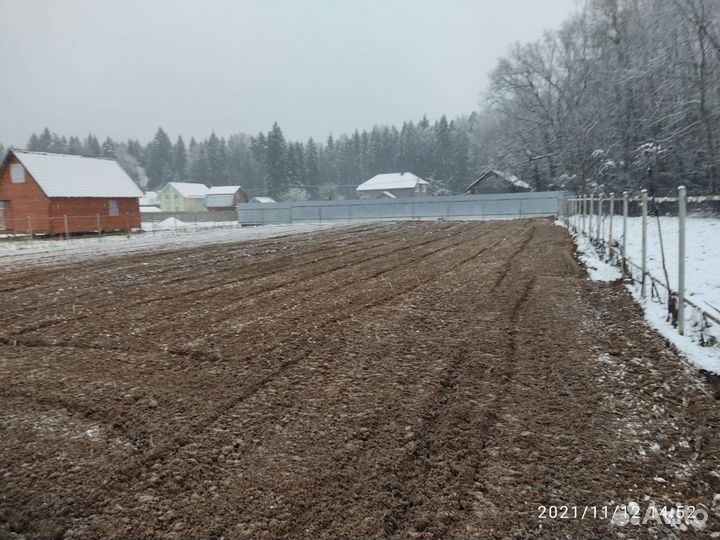 Вспашка земли, активной фрезой, газон под ключ