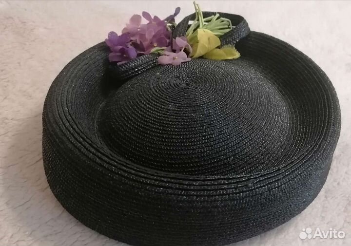 Винтжная шляпка из соломки