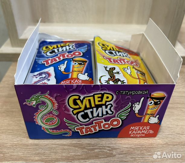 Мягкая карамель с татуировкой