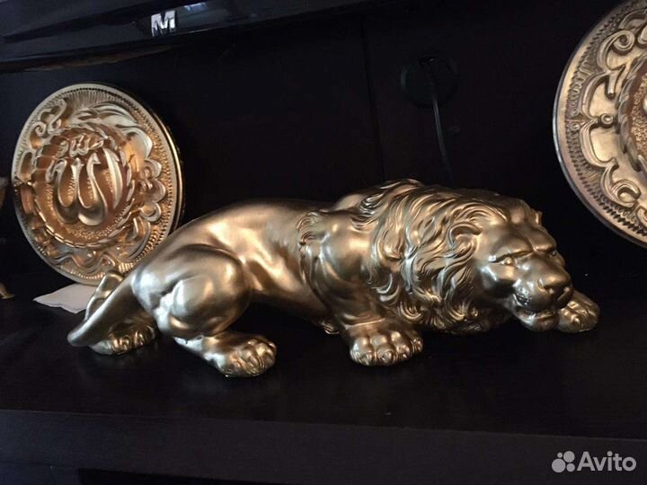 Лев статуэтка для интерьера размер длина 73 см вес