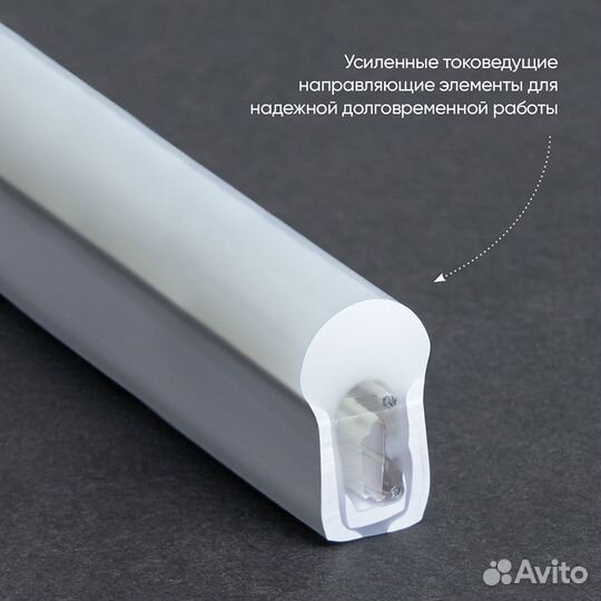 Cветодиодная лента LS721 неоновая 220V синий 50м