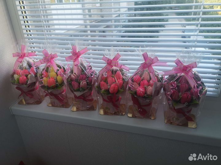 Букет тюльпанов из мыла