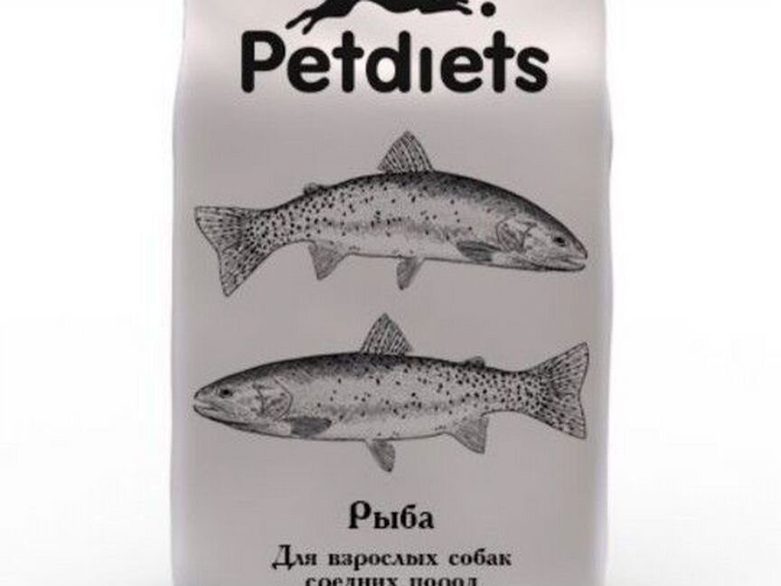 Корм petdiets с рыбой 12 кг