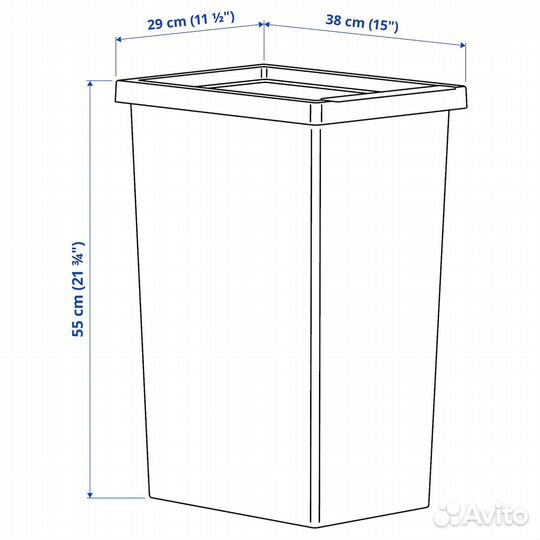 Контейнер IKEA Корзина 42 литра Икеа Filur Филюр