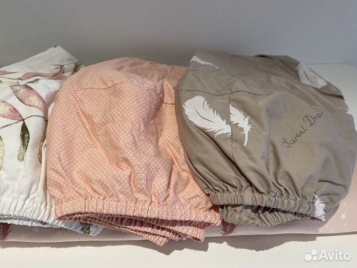 Простынь детская на резинке 75х75 круглая