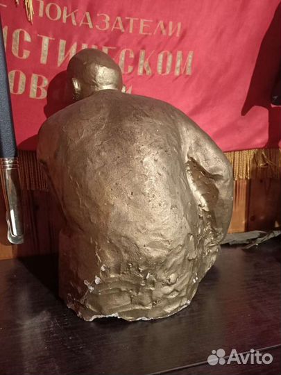 Гипсовый бюст В.И. Ленина большой авторский