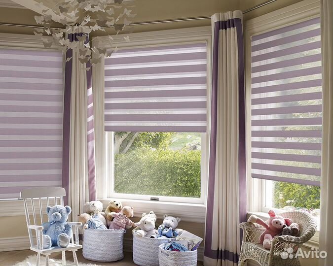 Жалюзи рулонные шторы Зебра (День-Ночь)