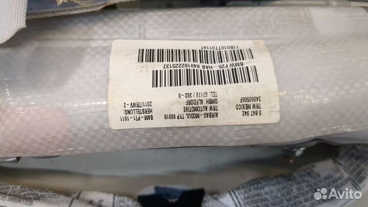 Подушка безопасности боковая правая BMW X3 F25