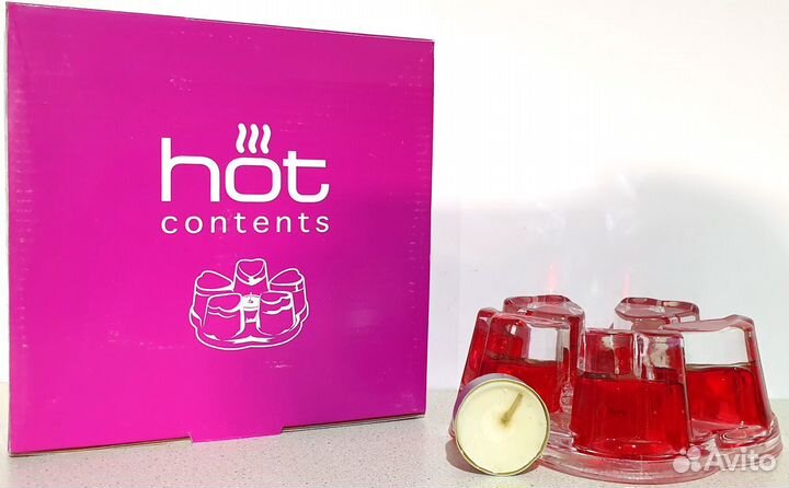 Подставка-подогреватель Агава красная для чайника