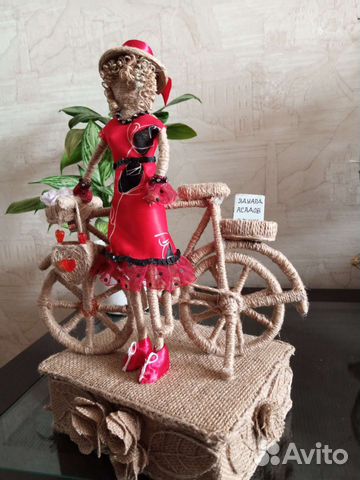 Куклы - шкатулки из джута