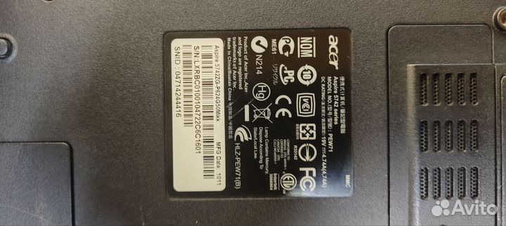 Ноутбук Acer 120ssd/4ddr