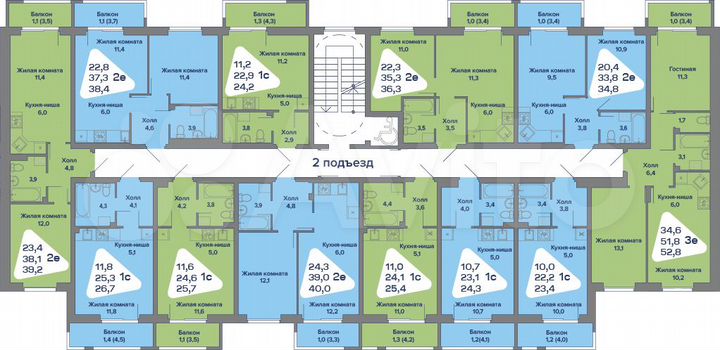 Квартира-студия, 26,7 м², 2/4 эт.
