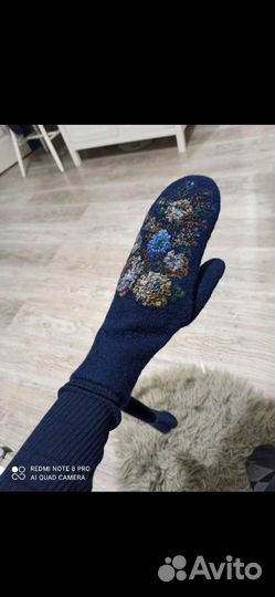 Варежки валяные