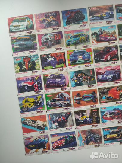 Полная серия turbo спорт 71-140.Вкладыши от жвачки