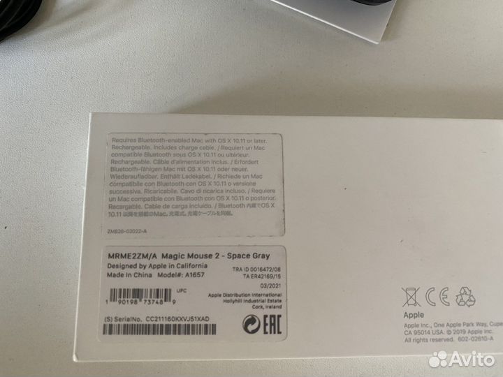 Apple Magic Mouse 2 Space Gray mrme2ZM/A