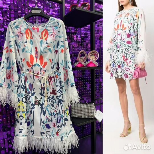 Валентино гаравани Платье С Цветочным Принтом