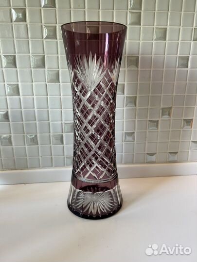 Ваза цветное стекло СССР хрусталь