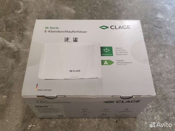 Водонагреватель проточный clage MBH 7 039518