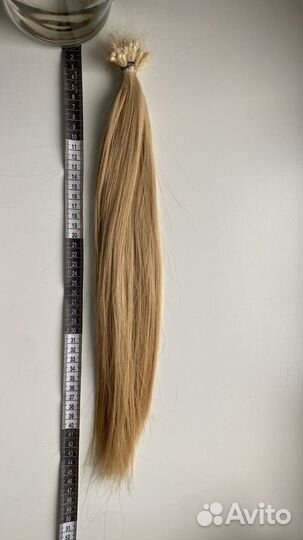 Волосы натуральные блонд бу 40 см