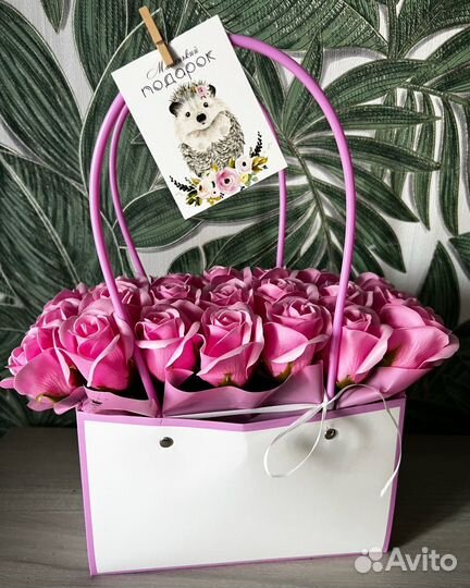 Подарок девушке, маме. Мыльные розы, букеты