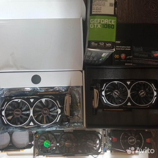 Игровые видеокарты,gtx 1060(2шт)gtx960 итд,рабочие