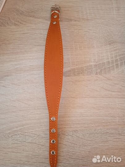 Ошейник-селедка кожаный