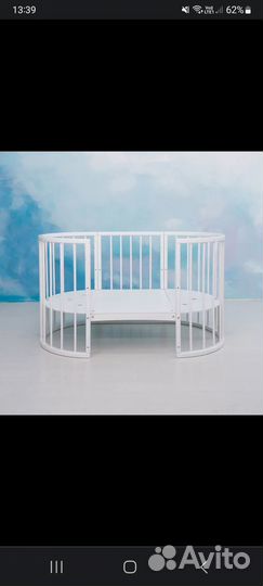 Кроватка трансформер 7в1 Mika Nori Луна (белая)