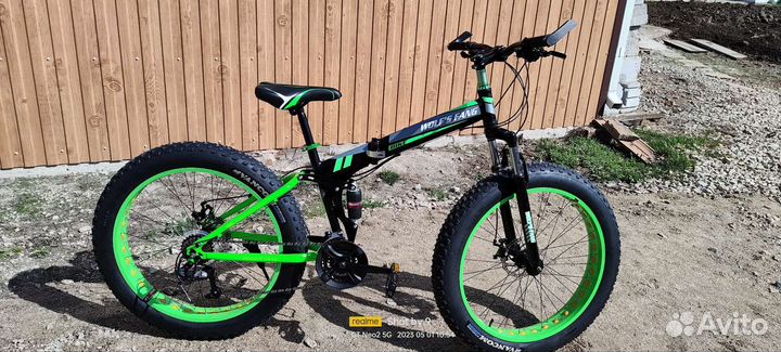 Фэтбайк 26 дюйма складной двухподвес