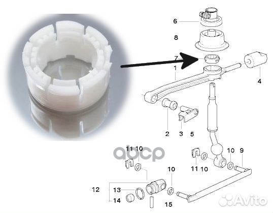 Втулка кулисы кпп 1 E81/82/87/88/F20, 3 E36/46