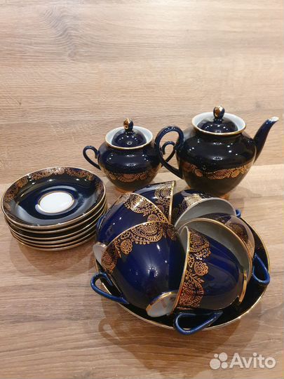 Чайный сервиз кобальт 