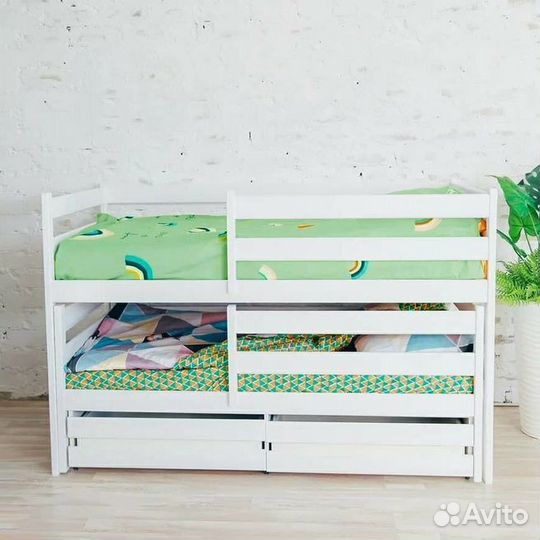 Кроватка матрешка эко берёза для малыша с доп. мес