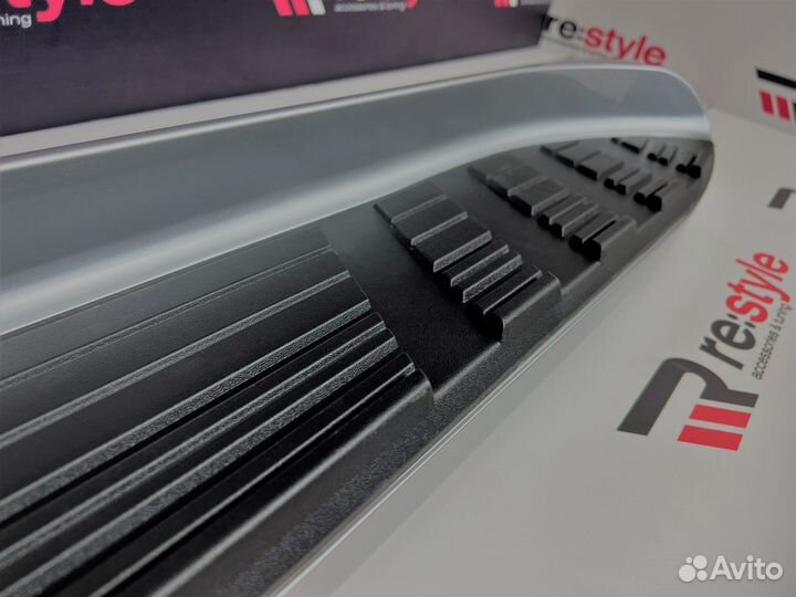 Подножки Land Cruiser Prado 120 Серебро